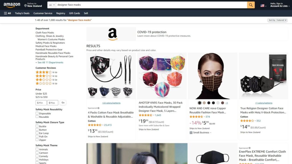 amazon.com top 10 us-based websites to buy designer face masks 2022 1